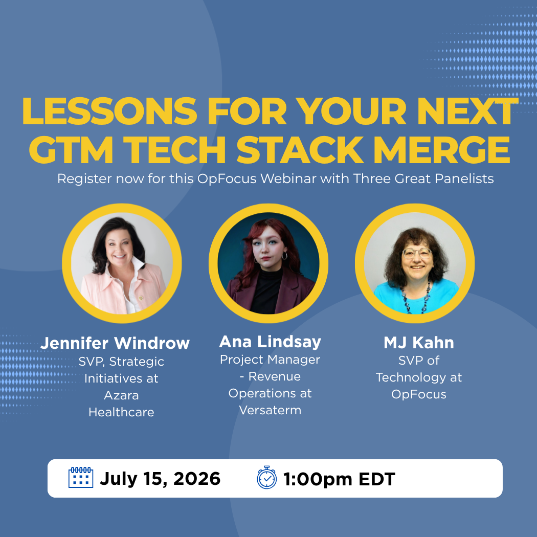 Lessons for Your Next GTM Tech Stack Merge Webinar